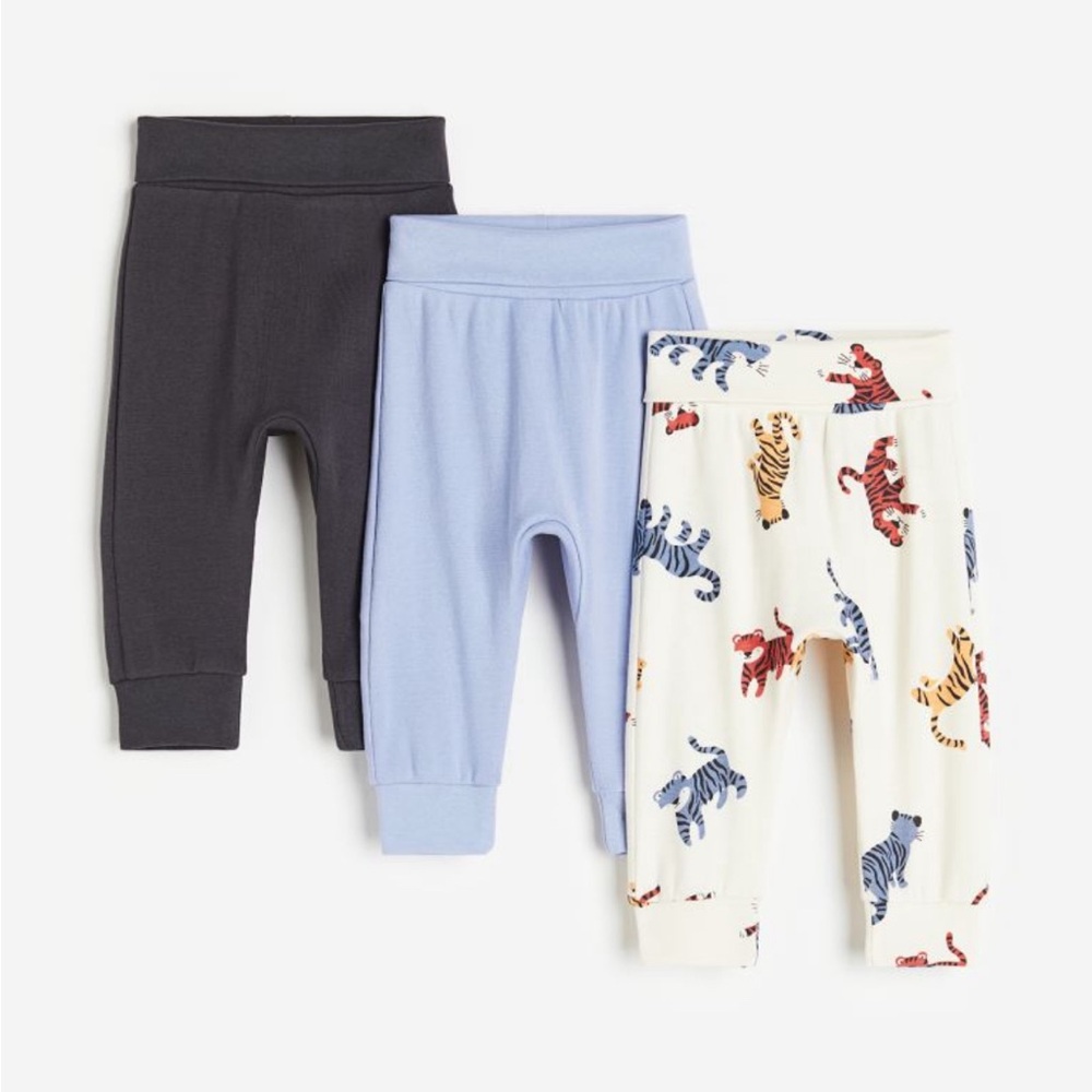 H&M 3-Pack Organic Cotton Pants Newborn